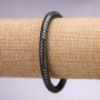 Bracelet with hematite rondelle beads, zigzag-edged round facets, diameter 6x4 mm ±, length 18 cm