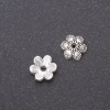 Silver end cap for beads, 9 mm, inner diameter 1.8 mm, packaging 20 g (48 +/- pcs). Color: silver metal