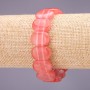 Watermelon Tourmaline Bracelet, 18×14 mm links, 18 cm length on elastic