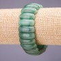 Dark Jade Bracelet - Link 25×10 mm, Length 18 cm, on Elastic