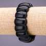 Aventurine Bracelet (Synthetic) Blue Sand Cairo Night, link 25x12 mm, length 18 cm on elastic