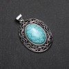 Turquoise pendant (single piece) in an antique-style setting 33x40x52mm