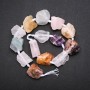 Unpolished Beads 'Assorted' – stringing blank, faceted, 20x26 mm (±), length 42 cm