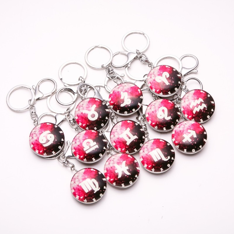 Zodiac Keychains Set of 12, price per pack, length 10 cm