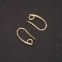 Yellow metal ear wires 8×15 mm (pair)