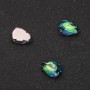 Sew-on crystal drop 7×10 mm green-blue (Price per pack: 10 pcs)