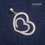 Кулон Xuping Серце 21х30х37мм Родій