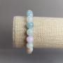 Bracelet with natural Morganite — smooth beads, 10 mm diameter, stretch band 18 cm