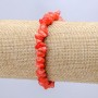 Toned mother-of-pearl bracelet on elastic, chiplets 7(±)mm, length 18 cm