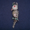 Sale! Cockatiel Brooch 7×1.5 cm Gray Metal