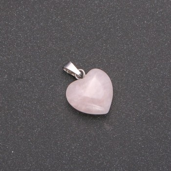 Heart Pendant in Rose Quartz