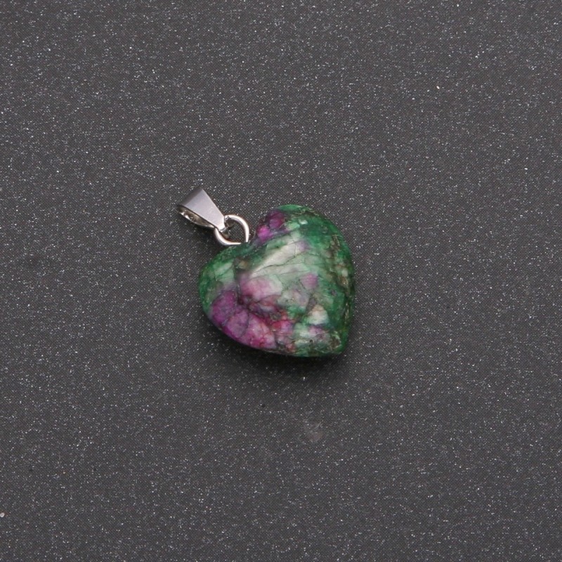 Heart Pendant Zoisite 14x14x23 mm +