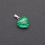 Heart Pendant Malachite (pressed) 14×14×23 mm