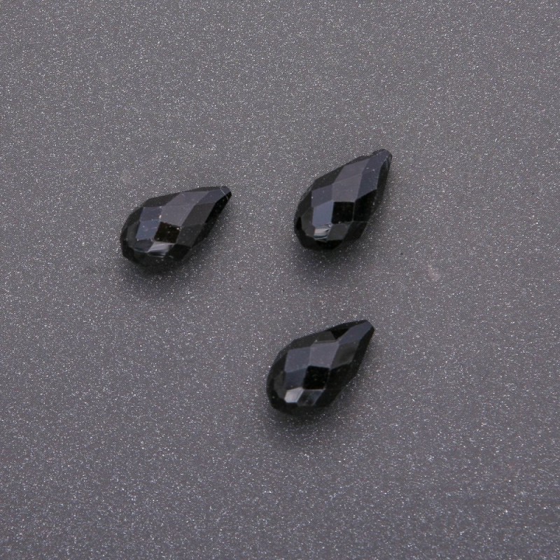 Faceted Agate Teardrop Bead Pendant 10x18 mm