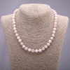 Natural Kunzite Stone Necklace with a Smooth Bead, 8 mm Diameter, 45 cm Length