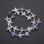 Hematite Beads Strand Cross, diameter 14x17 mm, length 38 cm