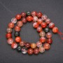 Natural stone rutile quartz beads - Assorted, smooth spheres, diameter 10 mm, length 38 cm