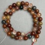 Natural stone beads Rutile Quartz Assorted smooth round beads, 8 mm diameter, 38 cm length