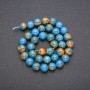 Blue Variscite Beads, Smooth Round Beads, 10 mm Diameter, 36 cm Length (+/-)