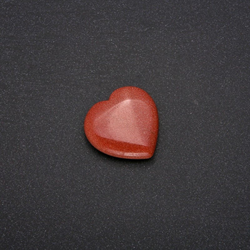 Aventurine Stone Golden Sand in Heart Shape 30x30x10(±)mm