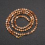 Beads on a thread, Landscape Jasper, Faceted Ball, 3 mm diameter, 39 cm length