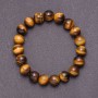 Tiger's Eye natural stone bracelet on elastic, 10mm beads, 18 cm circumference