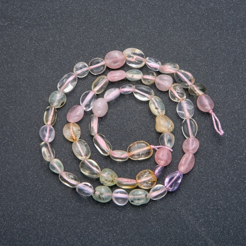 Assorted Faceted Beads, 10x6 mm diameter, 40 cm length +
