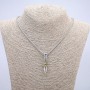 Pendant 'Dragon Eye Ball' 45x10 mm on a chain, length 70 cm, silver-colored metal