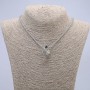 Pendant Ring 24x8 mm on a chain, length about 70 cm, silver-colored metal