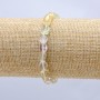 Elastic Bracelet with Assorted Tumbled Stones, 8x6 mm diameter +