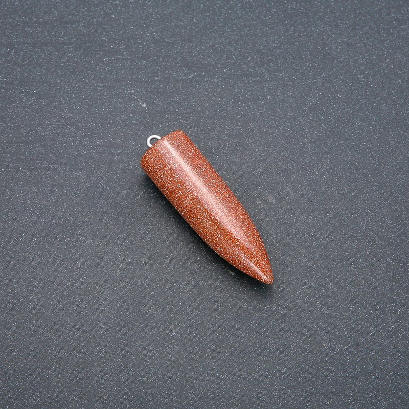 Pendulum pendant, aventurine ball 'Golden Sand' (synthetic) 13x40x45 mm (+/-)