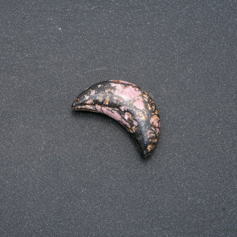 Rodonite Stone Half-Moon 12×30×8 mm (+/-) without hole