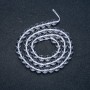 Smooth Round Beads of Rock Crystal on a Thread, 6 mm Diameter, 38 cm Length