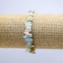 Morganite Bracelet, faceted natural stone, diameter 9x4 mm, length 18 cm (stretch)