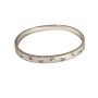 Xuping Rhodium Bracelet with White Crystals, 6 mm thick, diameter 64×53 mm