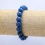 Elastic bracelet with faceted apatite beads, diameter about 10 mm, length about 18 cm
