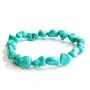 Bracelet on elastic green Turquoise (single-piece) with "tumbled" texture