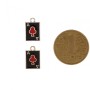Cross Ace Pendant Findings, Pack of 5