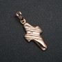 Xuping 18K Gold-Plated Cross Pendant with White Rhinestone, 35x14 mm +