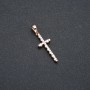 Pendant Xuping 18K Gold Plating Cross with White Crystals, diameter 22×9 mm +