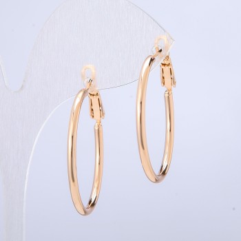 Xuping Hoop Earrings with 18K Gold Plating, thickness 2.2 mm, diameter 47 mm