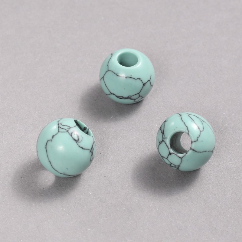Pandora Bead Turquoise 16x14 mm + -, hole diameter 5.5 mm +