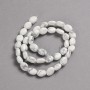 Beads on a string of natural chalcedony, smooth oval, diameter 10×8 mm + -, length 39 cm +