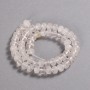 Beads on a strand of natural stone Pink Quartz, smooth rondelle, diameter 9x7 mm, length 39 cm