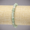 Elastic bracelet with natural jade stone, smooth rondel beads, diameter 6×4 mm, length 18 cm