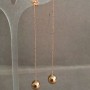 Xuping 18K Gold Plated Ball-Stud Earrings, 10 mm diameter + -, 10 cm length +