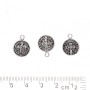 Pendant finding 'Saint', metal color 'silver', diameter 12 mm, packaging 20 g ± 35 pcs