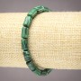 Elastic Malachite Bracelet (pressed), smooth cylindrical beads, 10×6 mm diameter