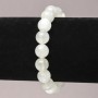 Adularia bracelet on elastic cord with smooth beads, 10 mm diameter+