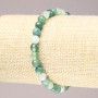 Stretch bracelet with green agate, faceted bead, 6 mm diameter+